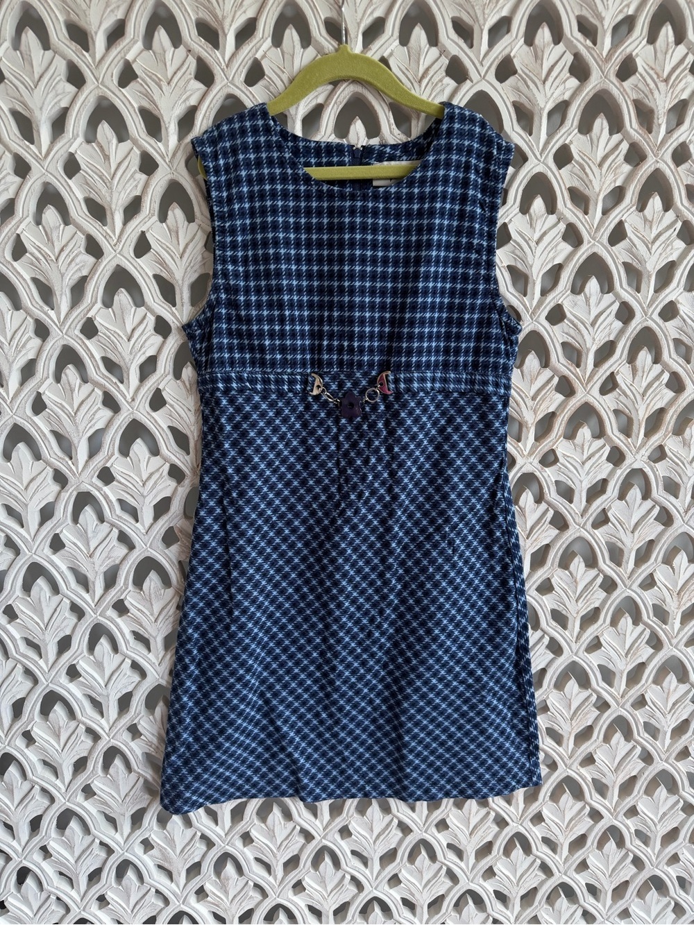 The Limited Girls Navy and White Plaid Sleeveless Dress, size 14